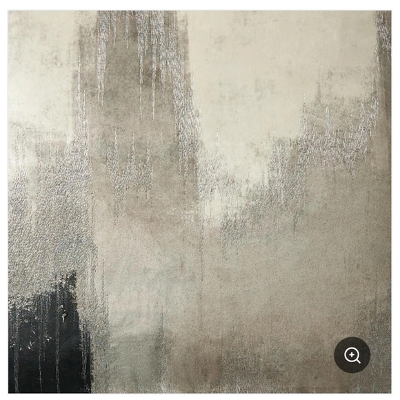 Z Gallerie Modern Silver, black, ivory 24”x24”pillow cover set of 2. - Picture 3 of 11